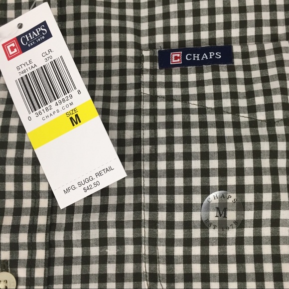 Chaps NWT Men’s Long Sleeve Button Up Shirt Size M - Picture 6 of 8